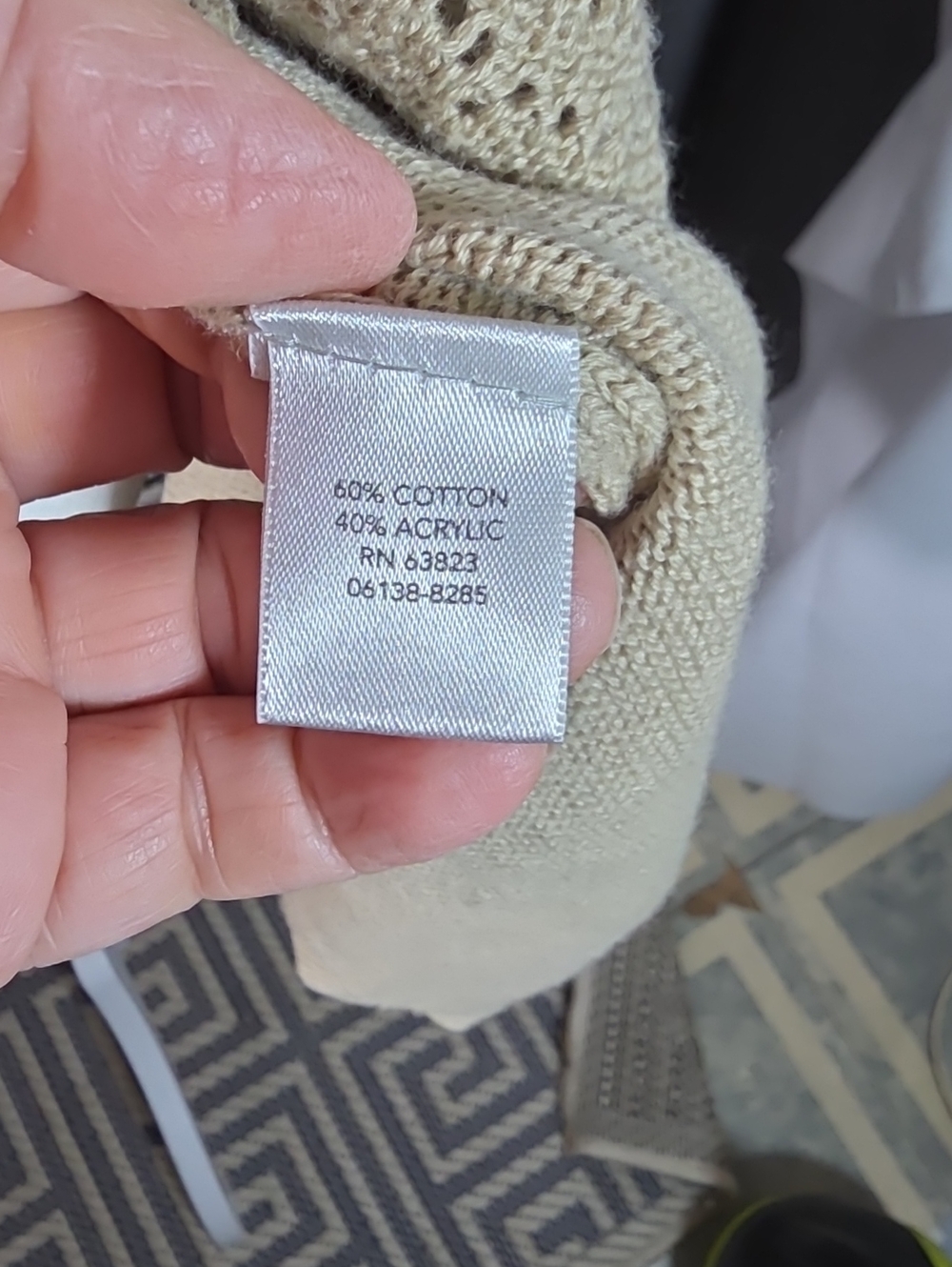 CJ Banks Taupe Open-Front Knit Cardigan with Pockets - Picture 4 of 8